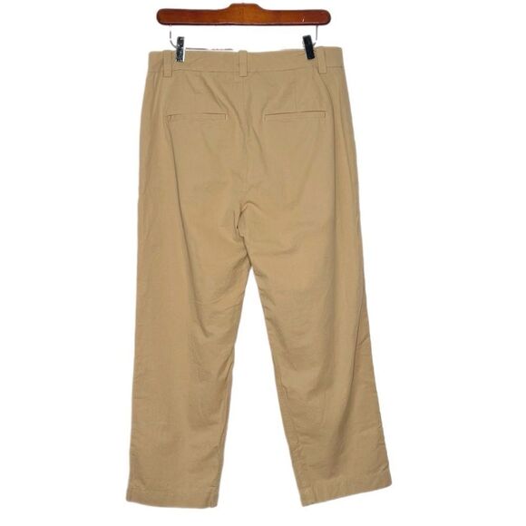 Vince Khaki Lightweight Cotton High Waisted Pants - Picture 2 of 5